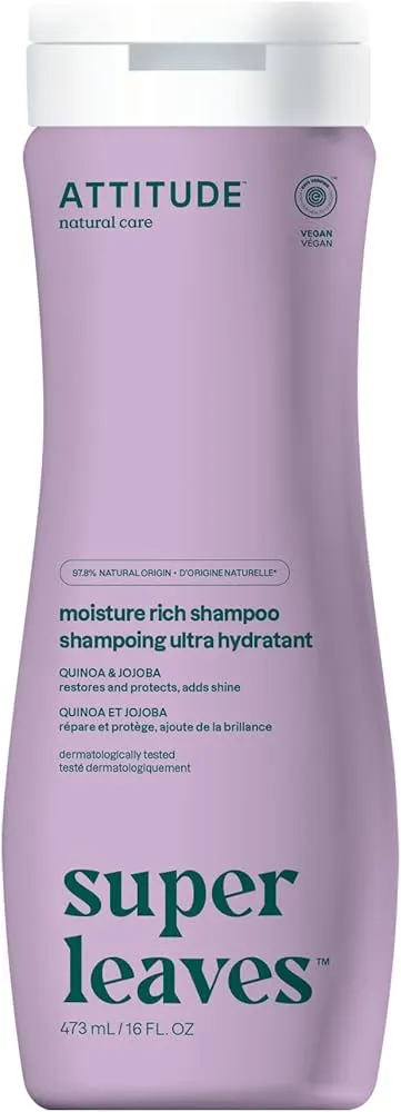 إليكِ الشامبو الممنوع للحامل مع أفضل 5 أنواع 5 ATTITUDE Super Leaves, Moisture Rich Shampoo